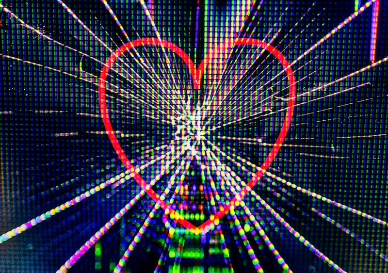 A picture of a heart on a screen
